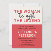 33e anniversaire invitation Funny Woman Myth Legen (Devant)