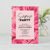33e anniversaire Invitation Surprise party Floral (Debout devant)