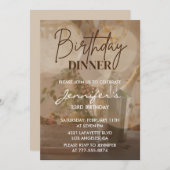 33e anniversaire invitations anniversaire dîner (Devant / Derrière)