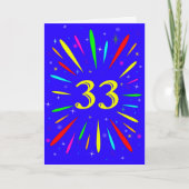 33e carte d'explosion d'anniversaire (Devant)