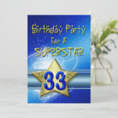 33e fête d'anniversaire Invitation pour une supers (Debout devant)