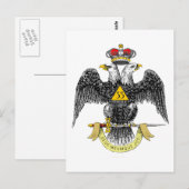 33e graads Scottish Rite Black Eagle Briefkaart (Voorkant / Achterkant)