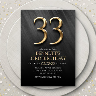33e Invitation d'anniversaire