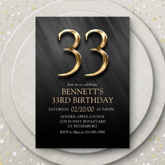 33e Invitation d'anniversaire