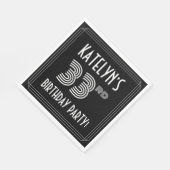 33e verjaardag: Art Deco Style + aangepaste naam Servet (Hoek)