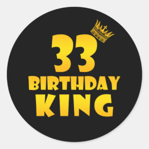 33e verjaardag Gift voor 33 jaar oude verjaardag k Ronde Sticker
