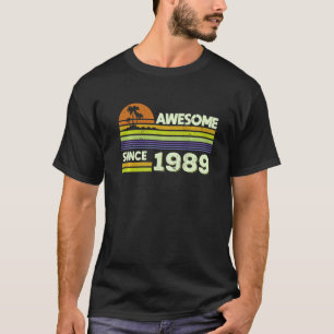33e verjaardag Mannen Vrouwen Geweldige sinds 1989 T-shirt