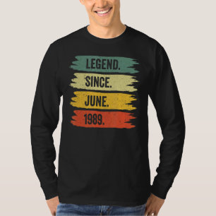 33e verjaardag Retro Legends werden geboren in J T-shirt