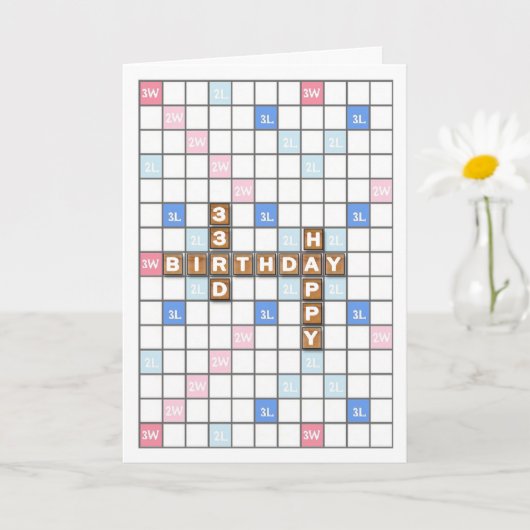 33e verjaardag, Word Game Board Kaart (Kleine Plant)