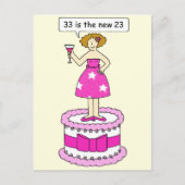 33rd Birthday Humor for Her Briefkaart (Voorkant)