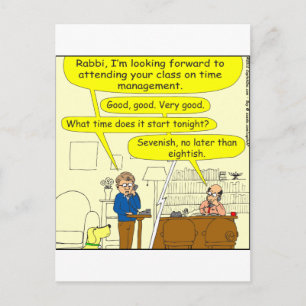 347 Klasse op de cartoon van de tijdbeheerkleur Briefkaart