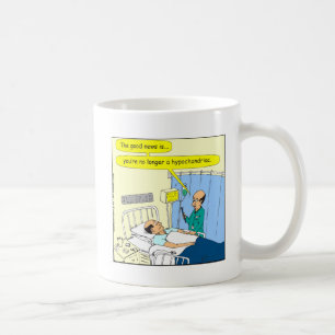 348 Geen hypochondriakkleurige cartoon meer Koffiemok