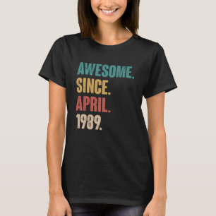 34 april 34 jaar oud azijnmerk t-shirt