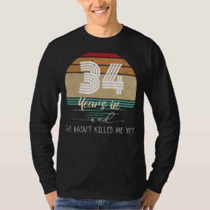 34 jaar lachen: amusant Jubileum T-shirt - Surv