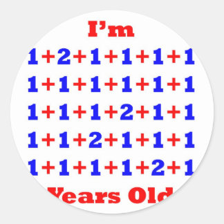 34 jaar oud! ronde sticker