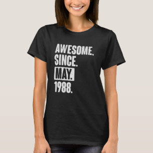 34 jaar oude 34e verjaardag Geweldige sinds mei 19 T-shirt