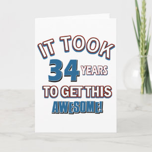 34 jaar oude design kaart