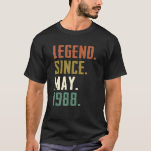 34 jaar oude legende sinds mei 1988 34e verjaardag t-shirt