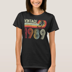 34 jaar Oude Mannen Vrouwen 1989 Retro 34th Birth T-shirt