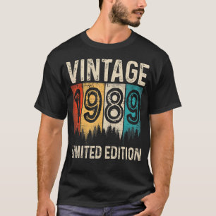 34 jaar oude Vintage 1989 34e verjaardag T-shirt