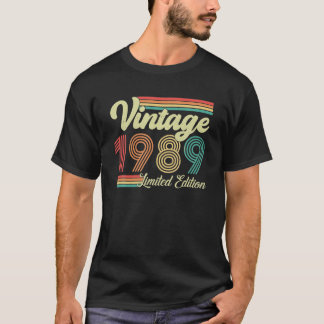 34 jaar oude Vintage 1989, geboren in 1989 34e T-shirt