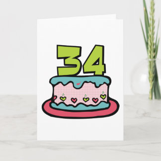 34-jarige verjaardagskaart kaart