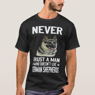 34 Vertrouw een man die geen Duitse herders leuk v T-shirt