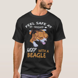 34 Voel je 's nachts veilig Slaap met een beagle T-shirt