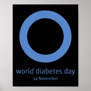 " Wereld Diabetes Dag " Diabetes Awareness Poster