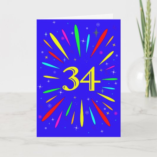 34e anniversaire carte d'explosion (Devant)