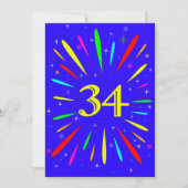 34e anniversaire Fête Invitation Explosion (Devant)