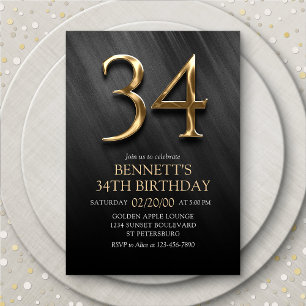 34e anniversaire Invitation