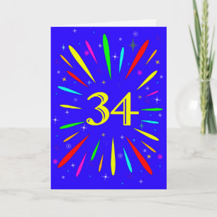 34e 'Birthday Explosion'-Kaart Kaart