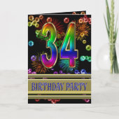 34e Birthday Invitation (Devant)