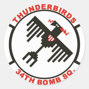 34e bommensquadron ronde sticker