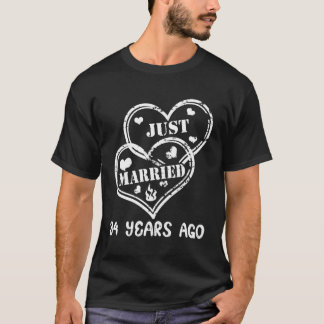 34e bruiloft Jubileum net getrouwd 34 jaar geleden T-shirt