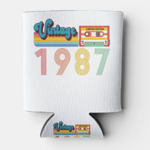34e geboortedag Retro 1987 Cassettebandje Blikjeskoeler
