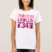 34e Jubileum huwelijkscadeau T-shirt (Voorkant)