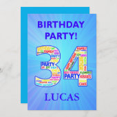 34e uitnodiging van de Partij van de Geboortedag V (Voorkant / Achterkant)