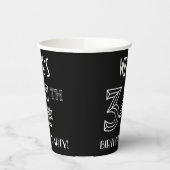 34e verjaardag: Art Deco Style + aangepaste naam Papieren Bekers (Links)