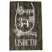 34e verjaardag: Fancy, Faux Hood Kijk + Aangepaste Medium Cadeauzakje (Voorkant)