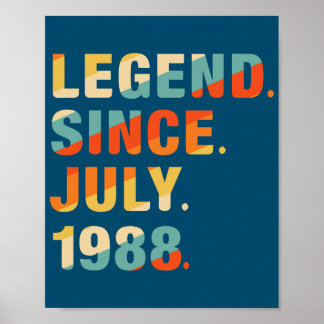 34e verjaardag Geschenken 34 jaar oud sinds Poster