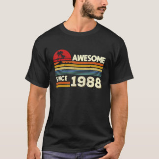 34e verjaardag Geweldige sinds 1988 34 jaar oud Ge T-shirt