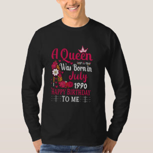 34e verjaardag hoge hak Een koningin werd geboren T-shirt