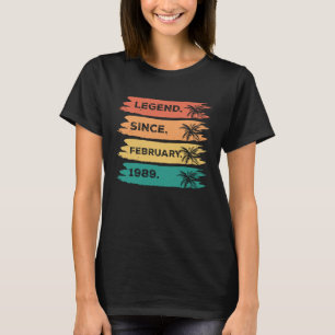34e verjaardag Legende sinds februari 1989 T-shirt