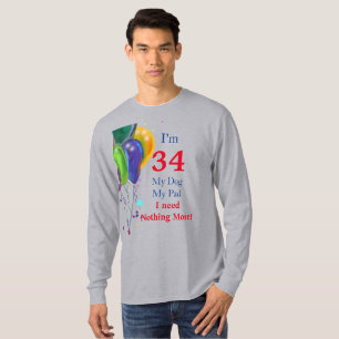 34e verjaardag t-shirt