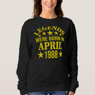 34e verjaardag van de geboorte in april 1988 34 ja trui