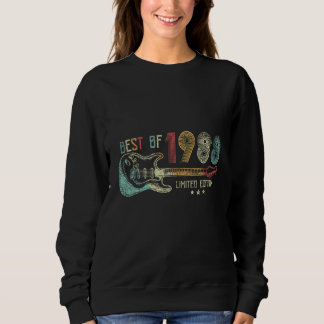 34e Verjaardagsgitaar Womens Mannen Vintage Best O Trui