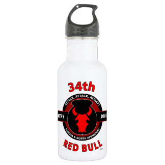 34th INFANTRY DIVISION" RED BULL" Waterfles