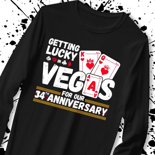 34th Wedding Jubileum - Couples Las Vegas Trip T-shirt